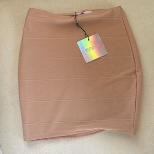 NTW Blush Bandage Mini Skirt
